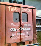 Old carpet cleaning truck